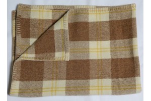 Welsh  Baby blanket, Cambrian Mills Chocolate Caramel plaid BBV12